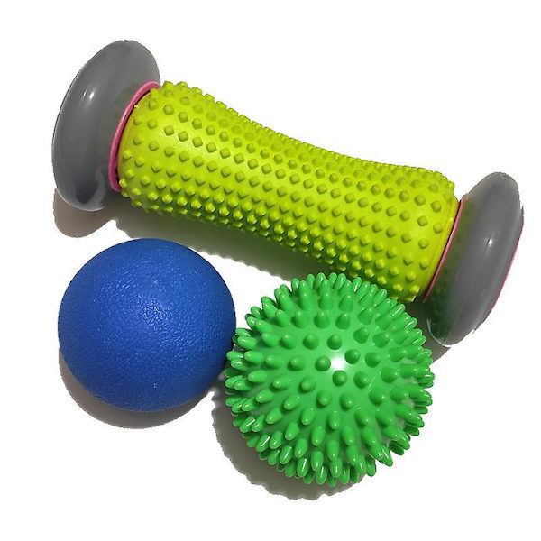 Massageboll, djupvävnadsmassageboll fotmassage rulle spikboll fotvärk smärtlindringsmassageapparat lindra plantar fasciit och hälvalv fotvärk och