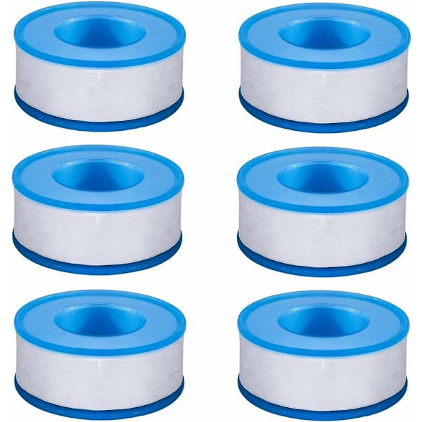Ptfe-vattenrör VVS Teflon-rörledningsfogtätningsband för duschslangshuvud 6 rullar 3/4 tum (18 m)