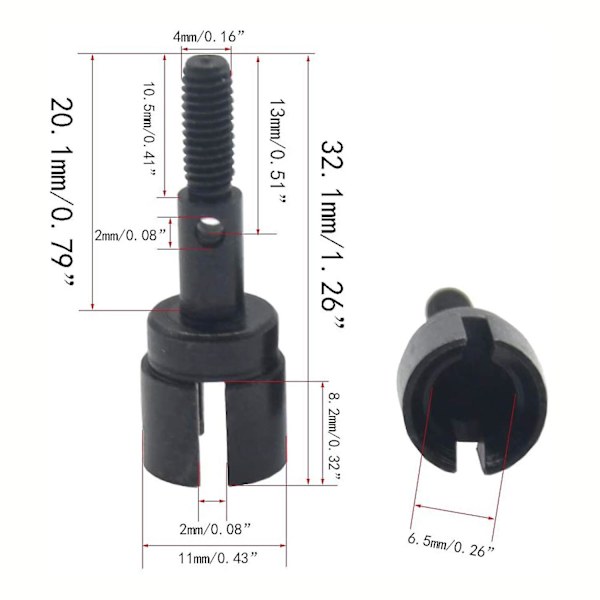 4 st ståldogbone drivaxel och axelersättning 08029 02033 för 94111 94108 94170 1/10 Rc bilpar