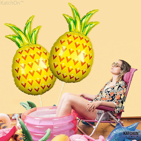 Jätte, 32 tum Ananasballonger - Ananasfestdekorationer | Ananasballong för Ananasfödelsedagsdekorationer | Fruktballonger | Ananas Min