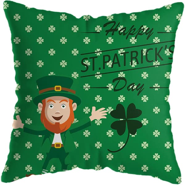 St. Patrick's Day Kort Plysch Kuddfodral Kuddöverdrag Soffa Heminredning
