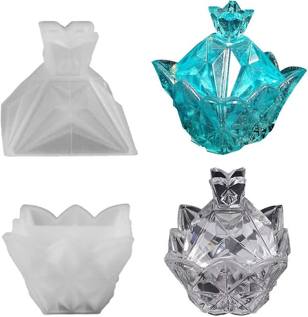 Silikon 3D smyckesförvaringslåda form DIY konstgjutning hartsform