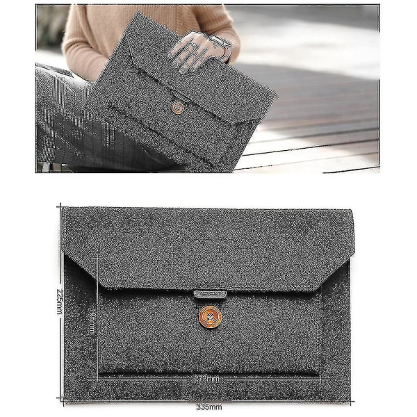 Mjukt Business Bag Case För Pro Retina 13 Laptop För Väska Mörkgrå