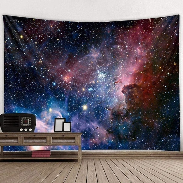 Psychedelic Constellation Galaxy Universe, Väggdekor i tyg för sovsal i vardagsrummet (tapet g, 230x180 cm)
