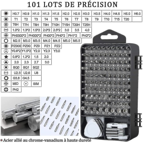 Hållbar precisionsskruvmejselsats kit Verktyg Small Box Torx-skruvmejsel för Macbook, Iphone, Reparation, Glasögon, Gör-det-själv, Watch, Smartphone Best Gift Hand Too