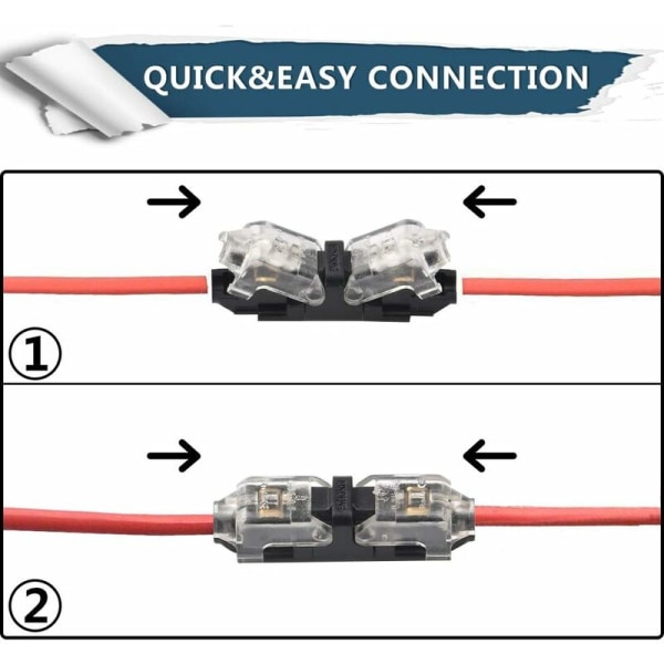 12 st H-metriska kabelkontakter 20/22 AWG, elektriska snabbförbindningar för bil, ljus och ljud