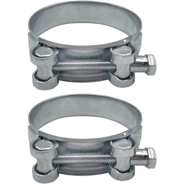 Set med 2 förstärkta rörklämmor för 80-85 mm galvaniserat stålrör