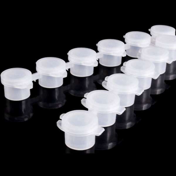 10 set 6-delad mini 3ml tom pigmentlåda, förvaringsbehållare målningskonst hantverksmaterial, pärlor för arrangör