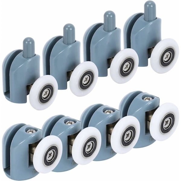 8 st Sliding Door Caster Upp och Ner Rullar Duschdörr Tillbehör för Badrumsdörr