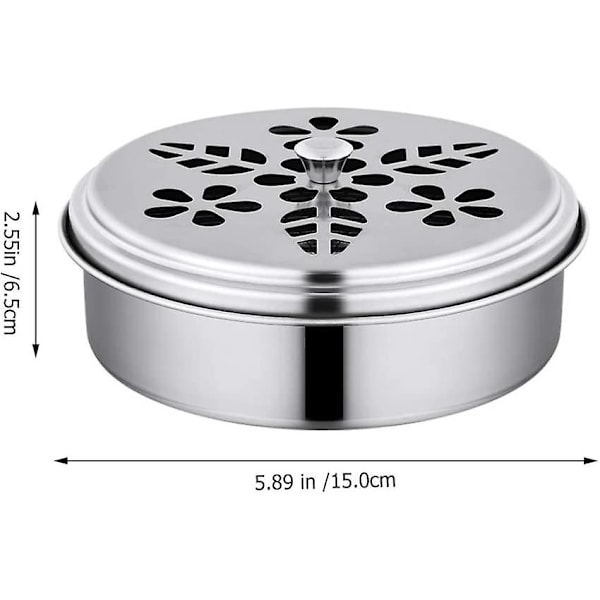 2-pack myggspiralhållare i rostfritt stål, bärbar myggspiralhållare (silver)