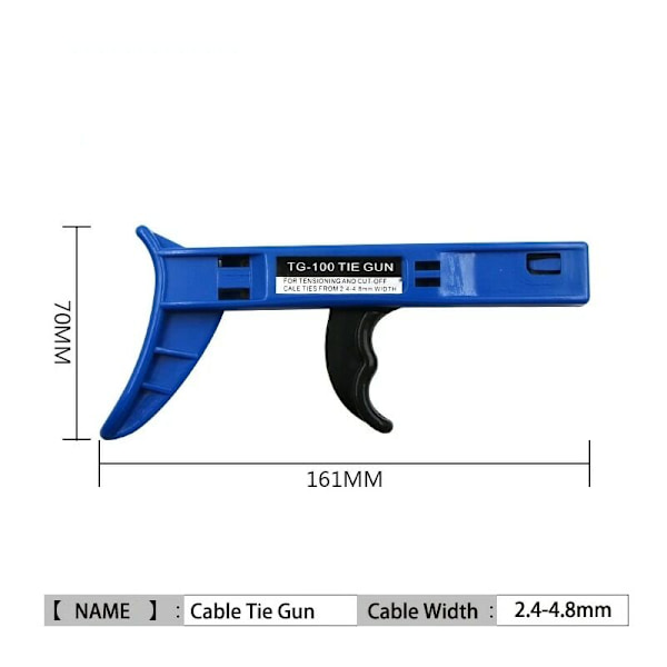 Kabelpistol Handverktyg Fästverktyg TG-100 Spänning För Nylon Spännklammer Klippning