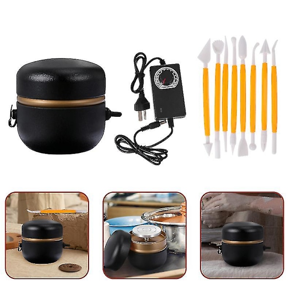 1 set Mini Elektrisk Drejskiva
