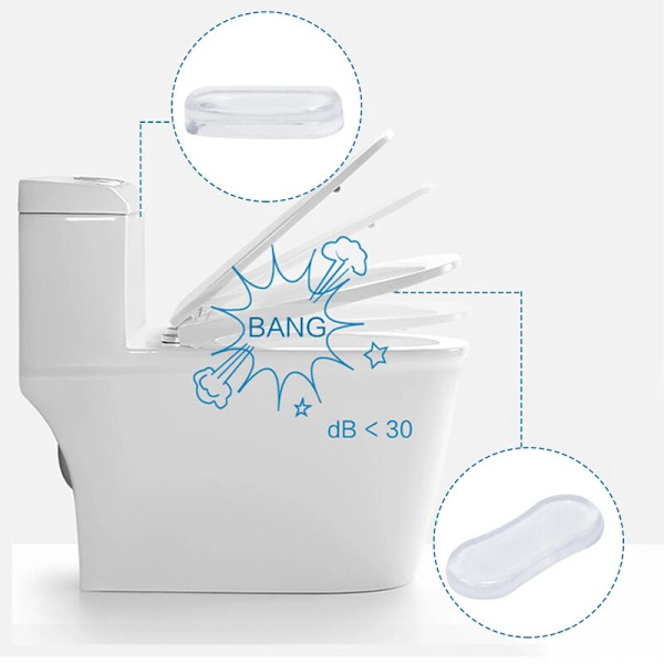 5 kpl universaalia läpinäkyvää hygienistä iskunkestävää mattoa WC-istuimen pehmuste Vahva itseliimautuva silikoniosien suojaus