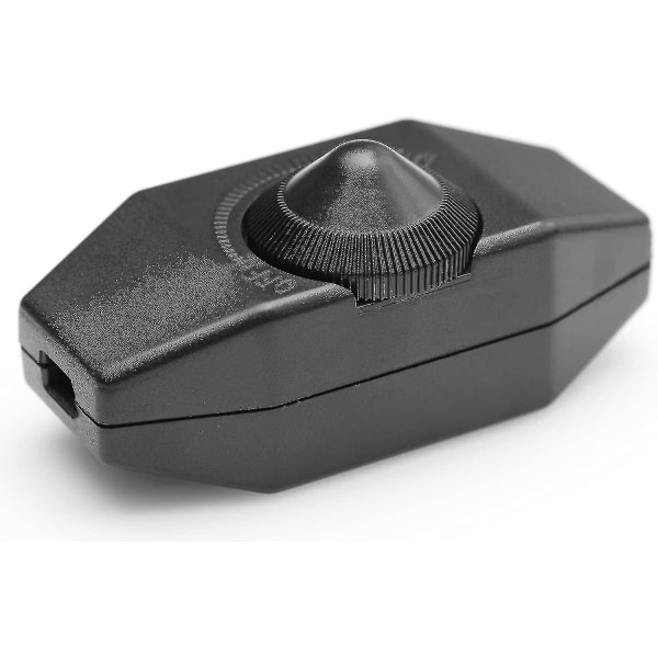 1-60w LED-dimmer Dimbar (vriddimmer) LED-dimmer, På/av, 220-230v, CE In-line-brytare, Svart
