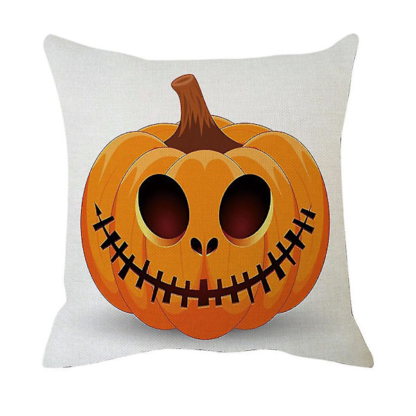 Halloween Pumpa Kuddeöverdrag i Bomullslinne Dekoration för Soffa