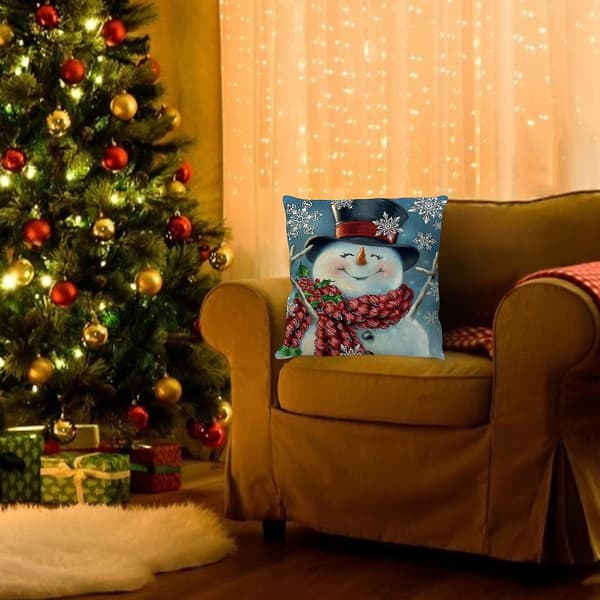 Julkuddeöverdrag Ensidig Kort Sammet Kuddfodral Soffa Hem