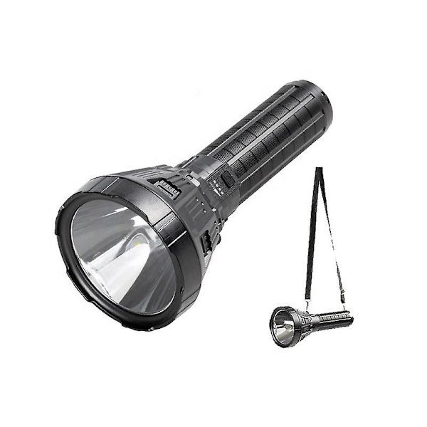 Ljusstarkaste ficklampa 2100 lumen, LED-ficklampa, uppladdningsbar kraftfull ficklampa med lång räckvidd upp till 1350 meter