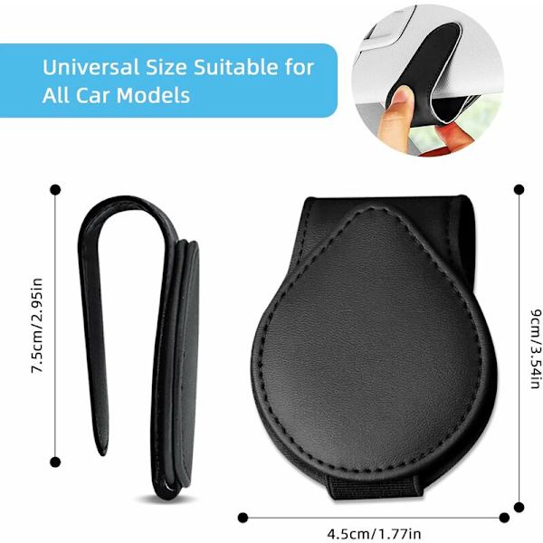 Auton lasiteline, auton nahkalinssiteline, auton aurinkolipan linssiteline, 2 kpl (musta)