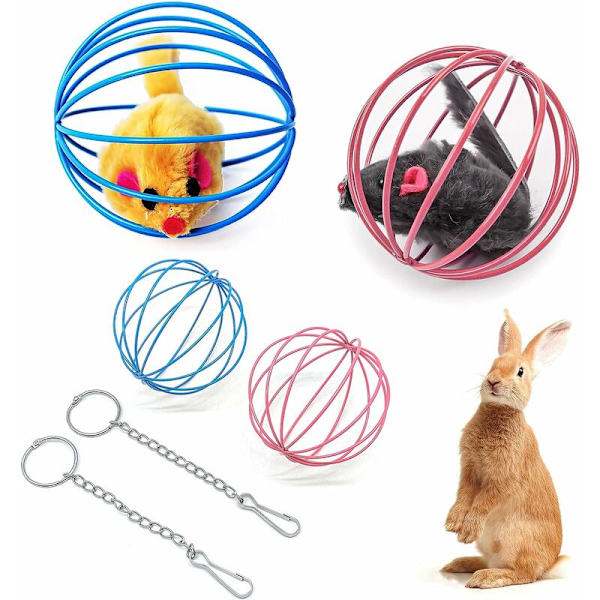 Hängande höboll Triomphe 2-pack Hödispenserhållare Matare för kaniner marsvin hamstrar smådjur