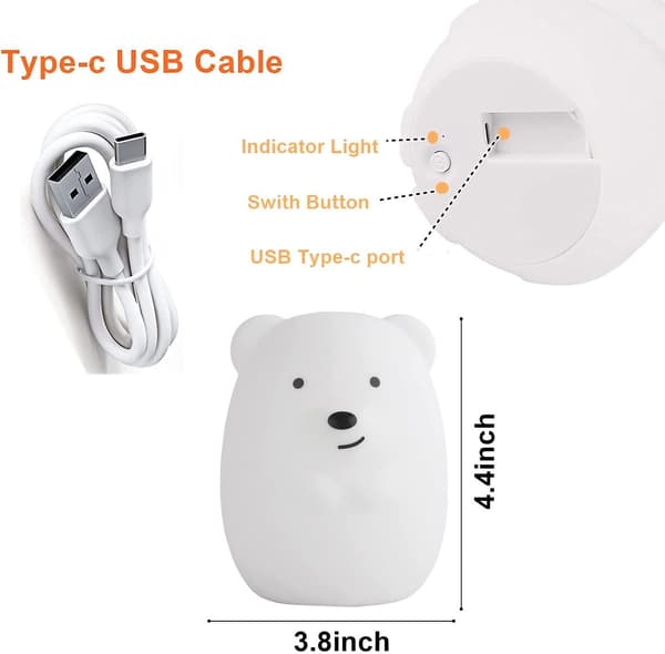 Natlampe, natlampe til børn, LED-natlampe, babynatlampe, natlamper til børneværelset