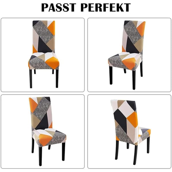 4-pack stolskydd stretch stolskydd elastiska stolskydd modern dekoration stolskydd för universell passform (Magic Cube)