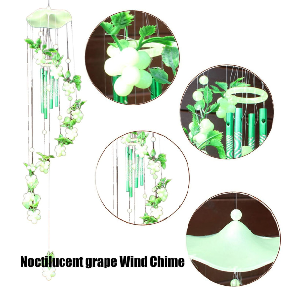 Lysande metall aluminiumrör Plast Wind Chime hänge hänge Trädgårdsdekoration Wind Chime
