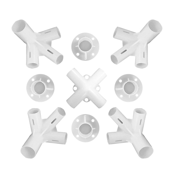 1 Set Reservdelar Fötter Hörn Center Connector Intubation Tillbehör Ersättning För Vandring Markis Tält Utomhus Gazebo Trip9PCS