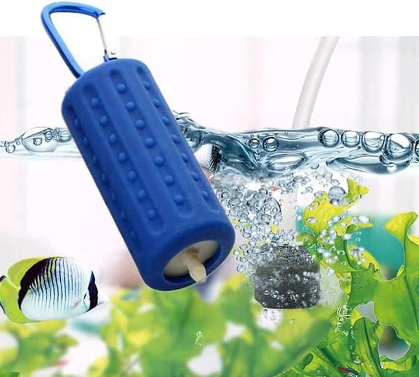 Akvarieluftpump, mini USB akvarium fisk tank syrepump 5v (mörkblå)