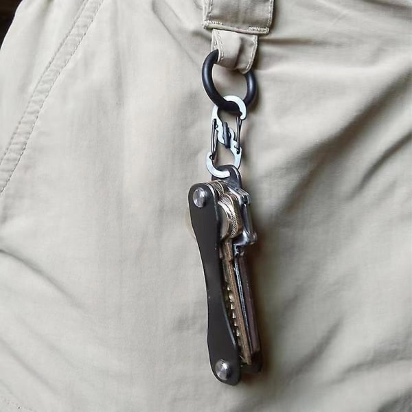 Kompakt minimalistisk nyckelhållare i fickstorlek och organizer, nyckelhållare W Nyckelring ögla bit för bilnyckelbricka nyckelring