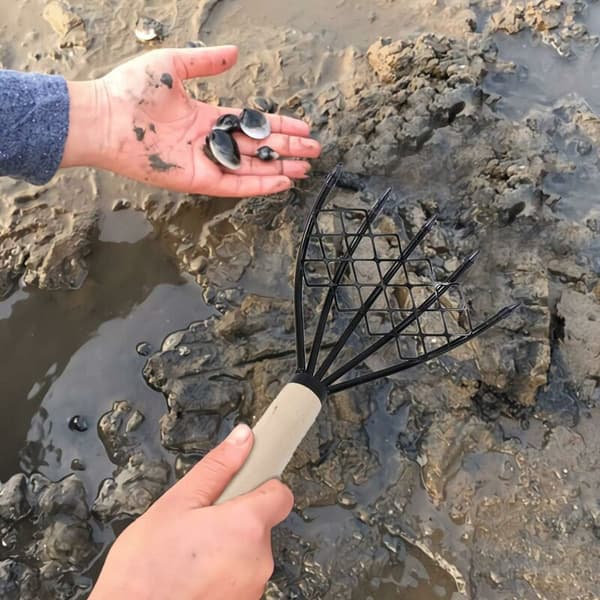 Ninja-kynsirauta, 5 piikkiä, puukahvalla, puutarhanhoitoon ja suuttimeen - 26 cm - 1 kpl
