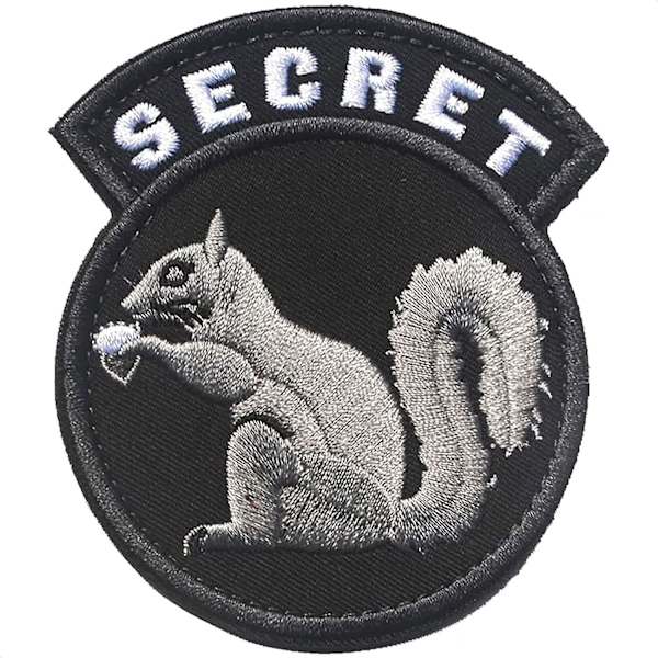 Hemmelig Ekorn Lappe - Swat Farge Intelligens Luftforsvaret Dod Lappe For Politi & Militær Klær Krok Bakside Dekorativ Spesial Merke Armbånd Sti