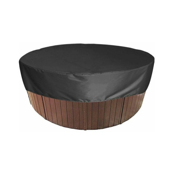 Runt poolskydd, pool solskydd för simbassäng, vattentätt UV-beständigt spa-skydd, 190T för utomhus spa badkar, 190x30cm