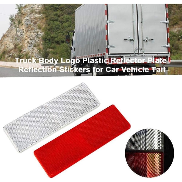 Trailer reflekterande varningsskyltar plast röd/vit markör (2 färger) 12 st