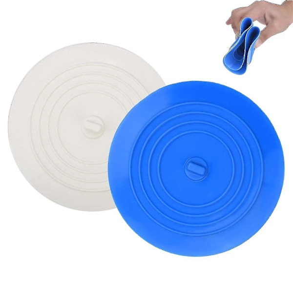 2-pack badproppar i silikon, avloppsplugg för handfat, platt sugpropp för kit