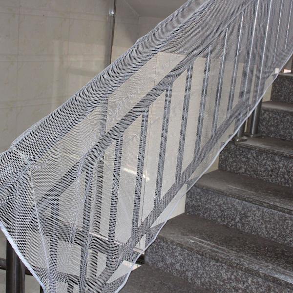 Säkerhetsnät för balkong, trappskyddsnät för barnleksaker husdjur, trappräcke 9,8ft x 2,4ft (vit, 2-pack)