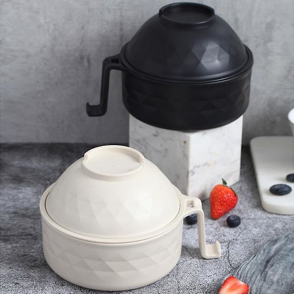 Original bambusfiber ramen skål bordsset sexdelad soppdränering set