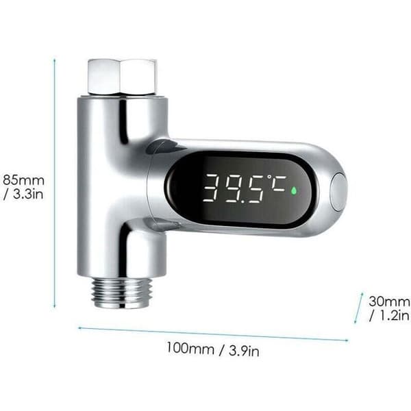 LED-duschtermometer för vattenmätare, digital badtemperaturmätare 5-85°C/°F badrumstillbehör.