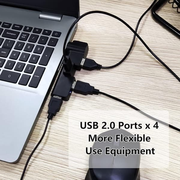 180° svängbar USB 2.0-hubb förlängare