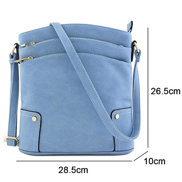 Retro Liten Väska Dam Axelväska Casual Enkel Mode Cross-body Väska För Kvinnorblå