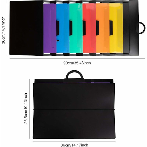 Vægmonteret filarrangør A4 magasinhylde display rack, vægmonteret filarrangør, plastik foldbar magasinopbevaringspose, vandfaldsstativ