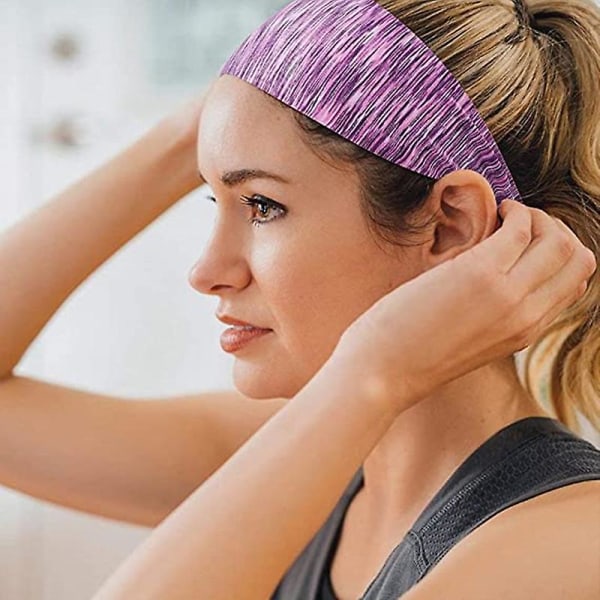 3PCS Yoga träningshuvudband Lätt mjuk svettabsorberande elastiskt pannband