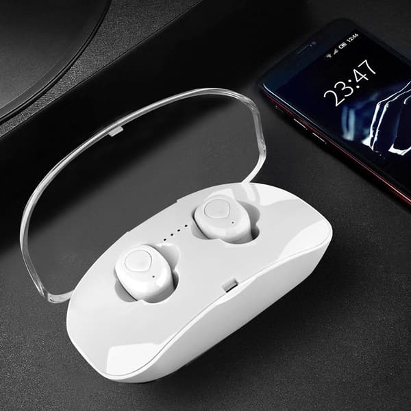 In-ear hörlurar trådlösa Tws Mini Bluetooth-headset med 4 lampor DisplayVit
