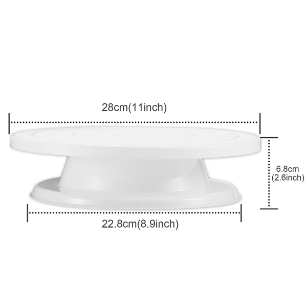 Tårtdekorationsställ - 11 tums roterande tårtställ professionell roterande glasyr snurrbord