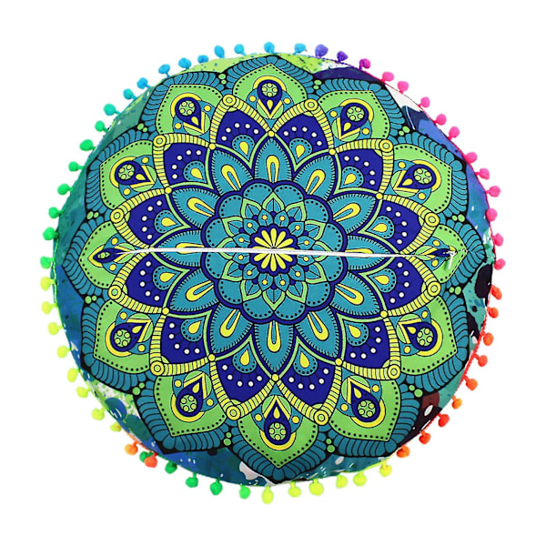 Rund Bohemisk Meditationsputeöverdrag Ottoman Kudde Kuddfodral Soffa Kudde