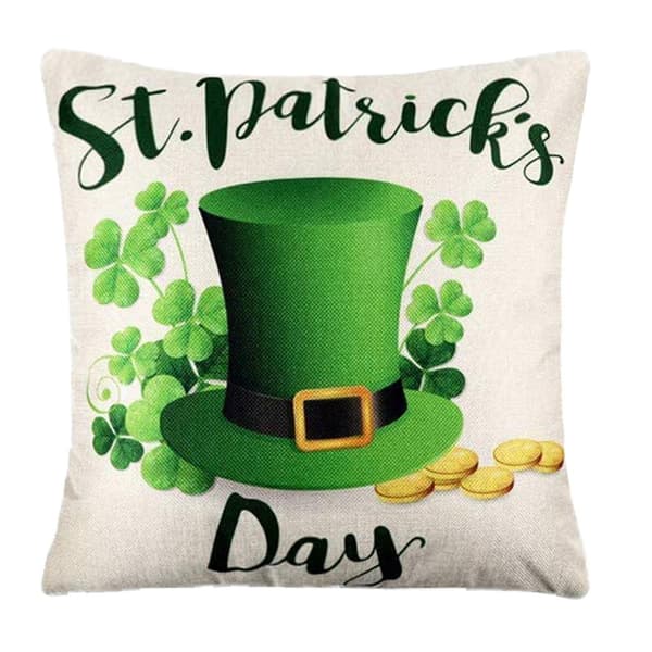 4-pack St. Patrick's Day Kuddeöverdrag för Hemmet - 'Survived Family'