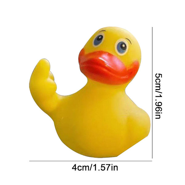 Finger Duck Badleksaker Söta Flytande Badkar Anka Bil Gummi Anka Bil Prydnader Anka Bil Instrumentbräda Dekorationer Födelsedagsfest Jul-26