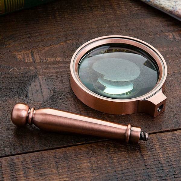 Bærbar læseforstørrelsesglas 10X 75mm linse praktisk værktøj ældre børn læsning bog inspektion mønter insekter sten kort krydsord puslespil UC14