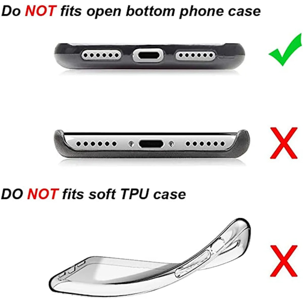 2-pack mobiltelefonkedja, snodd, universell nackrem, förlängbar snäppkrok för alla mobiltelefoner (1 nackrem + 1 handledsrem, svart)