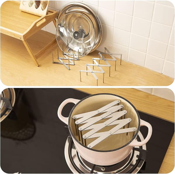 Lockhållare - Justerbar längd i rostfritt stål - Set om 2