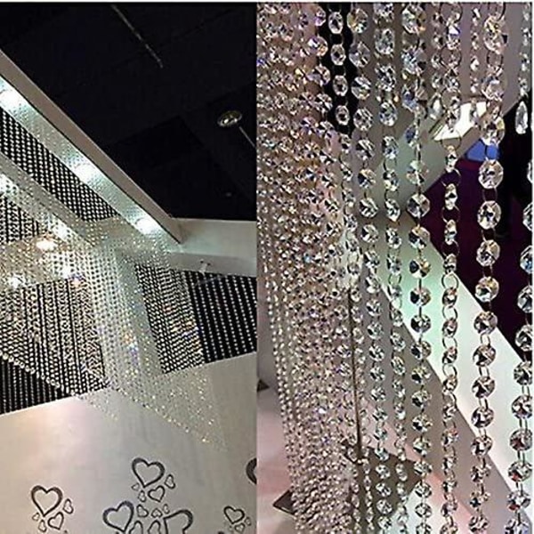 30 meter/rulle kristallgirlang genomskinlig akryl bröllopsfest dekoration pärlstav dörr gardin tråd